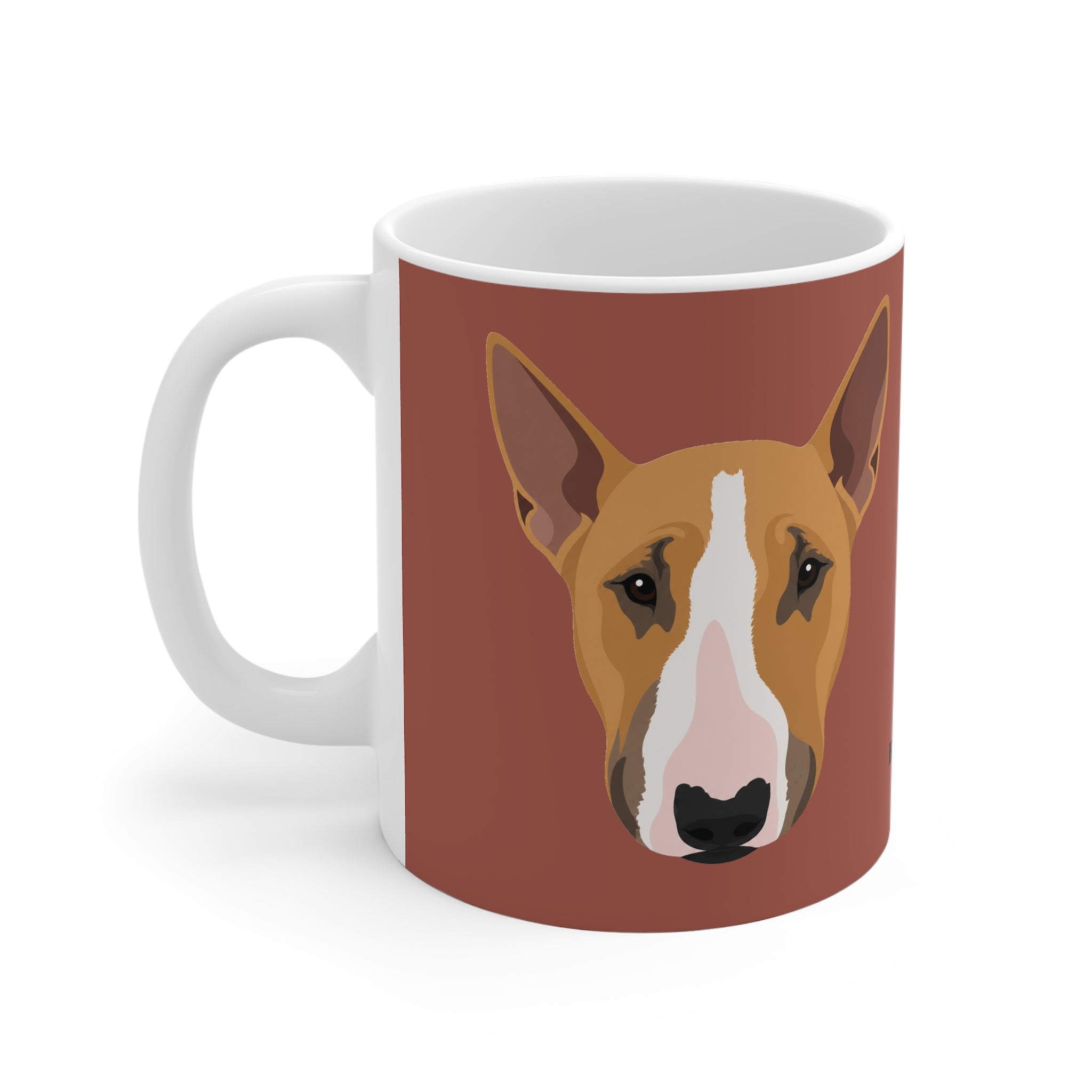 Bull Terrier Mug - Bunty - Brick Red