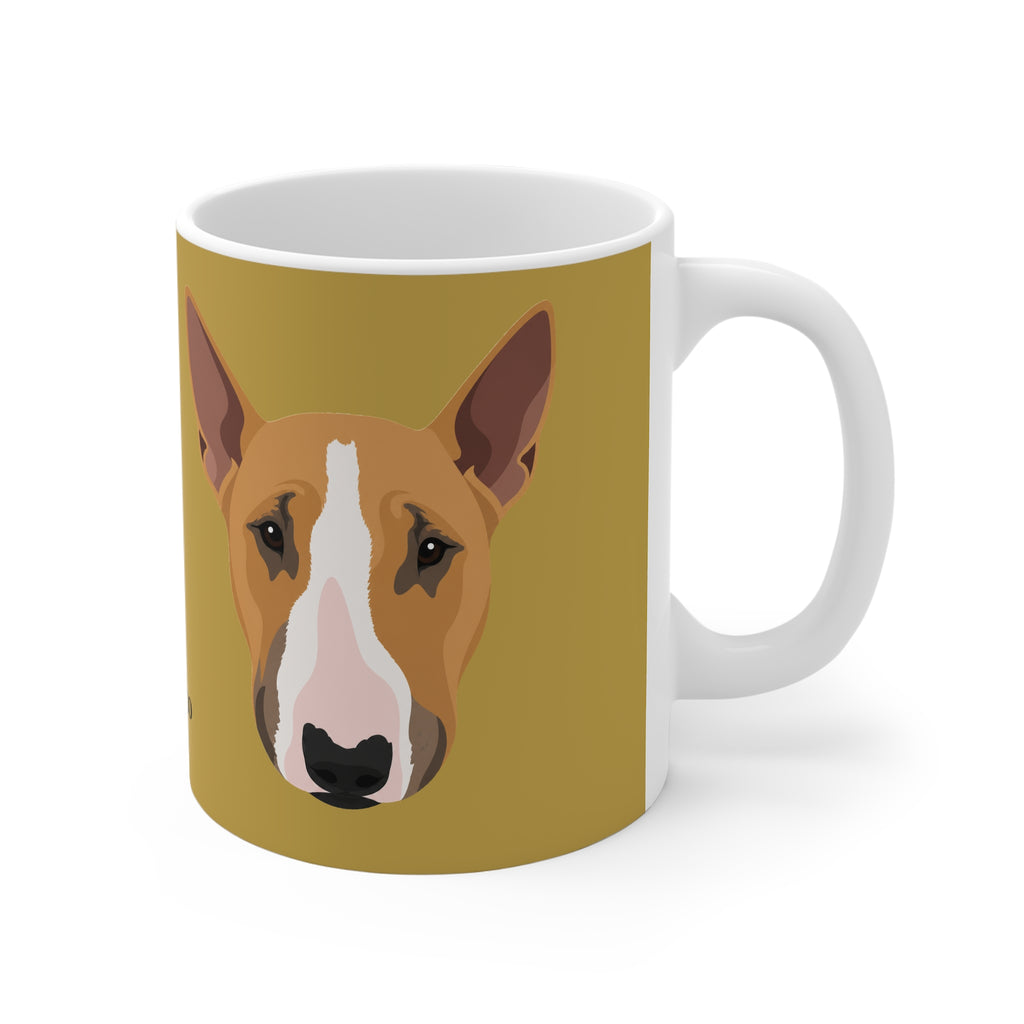 Bull Terrier Mug - Bunty - Mustard