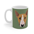 Bull Terrier Mug - Bunty - Olive Green