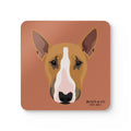 Bull Terrier Cork Coaster Set (4 Pack) - Bunty - Burnt Orange