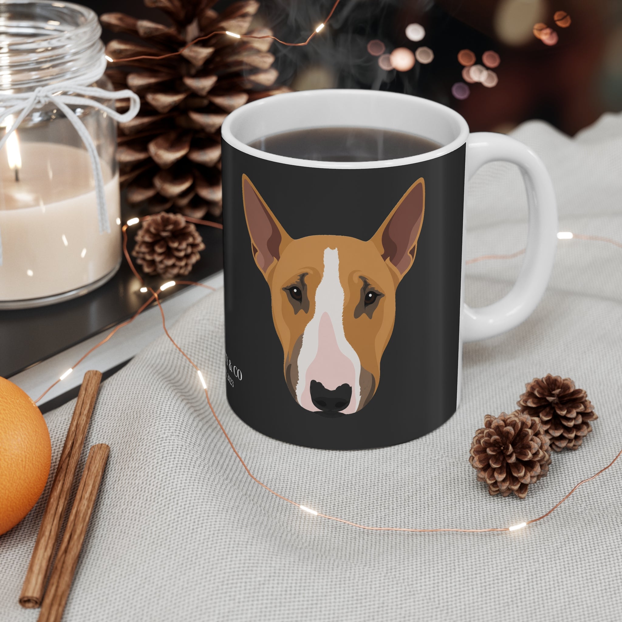 Bull Terrier Mug - Bunty - Charcoal