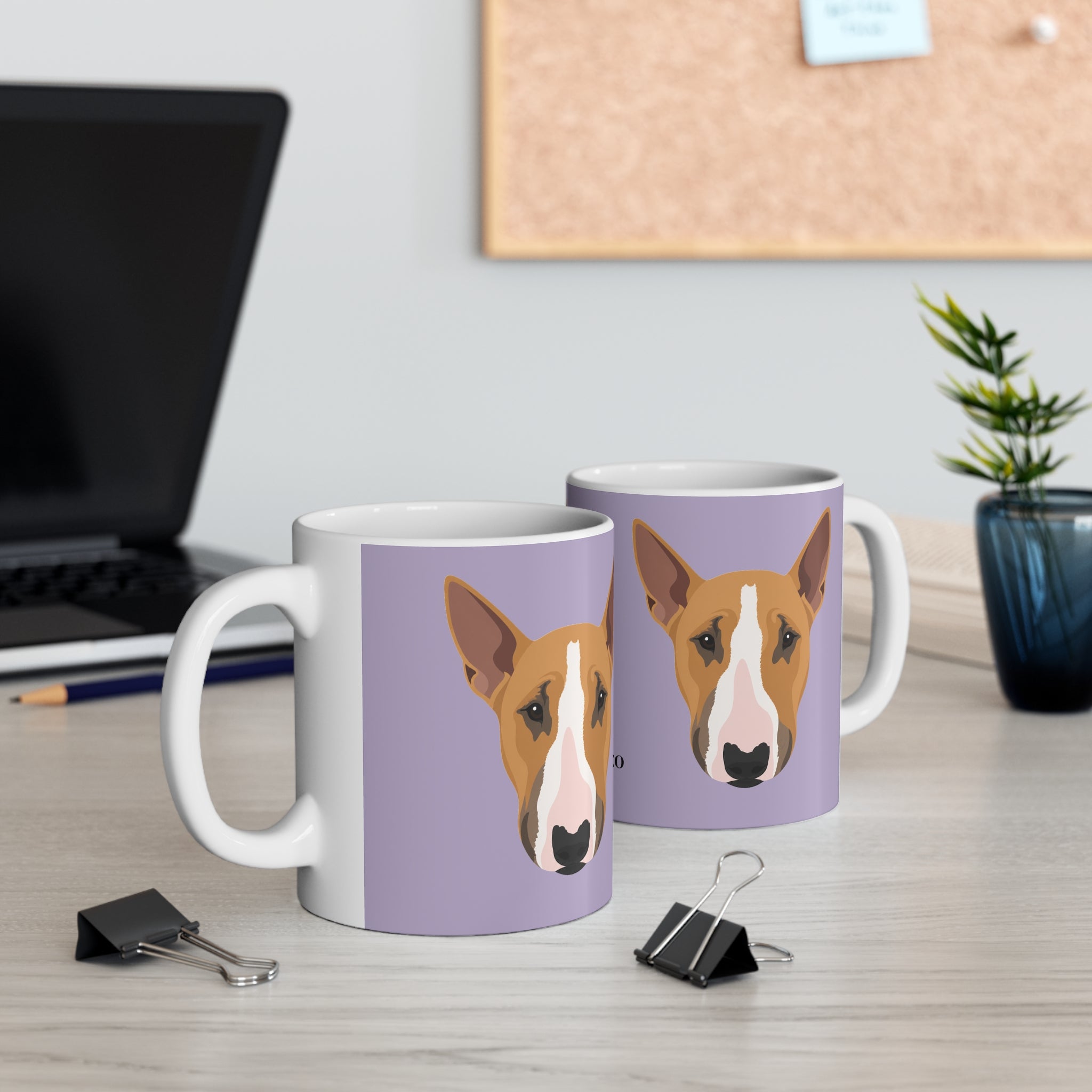 Bull Terrier Mug - Bunty - Lavender