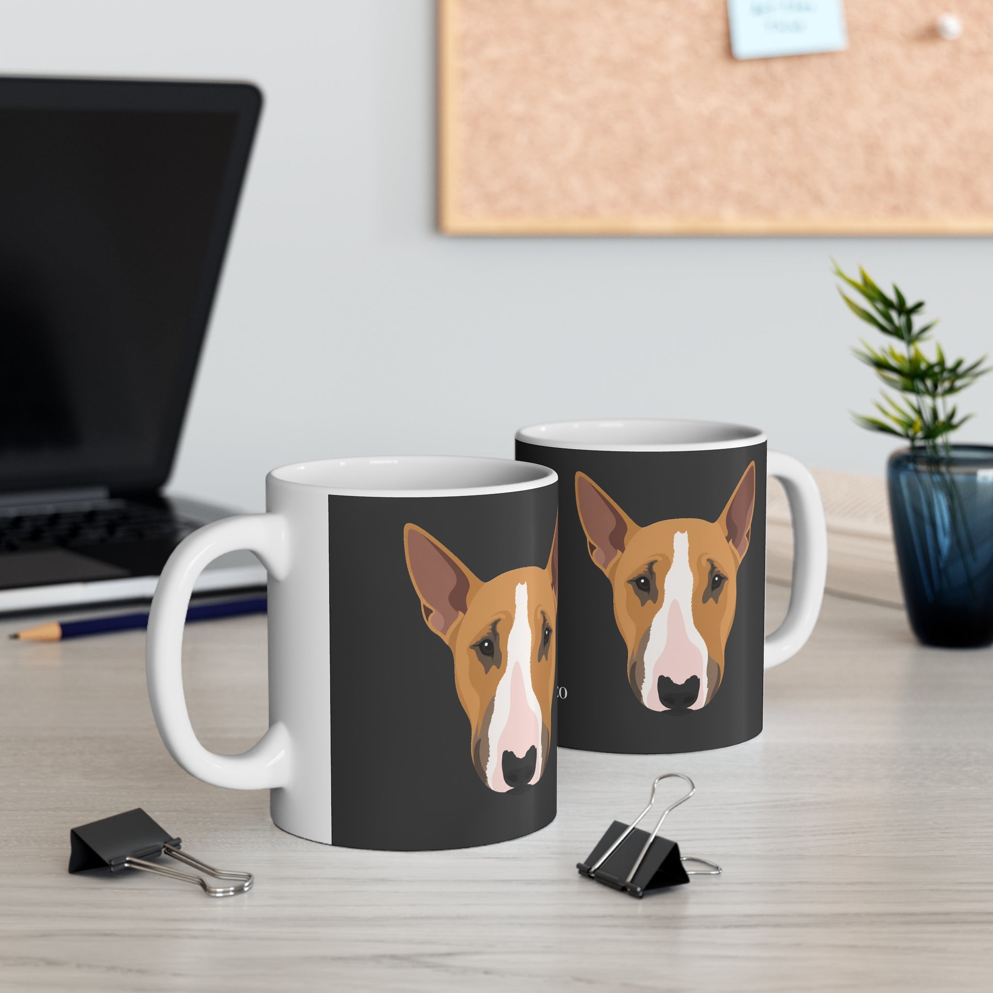 Bull Terrier Mug - Bunty - Charcoal