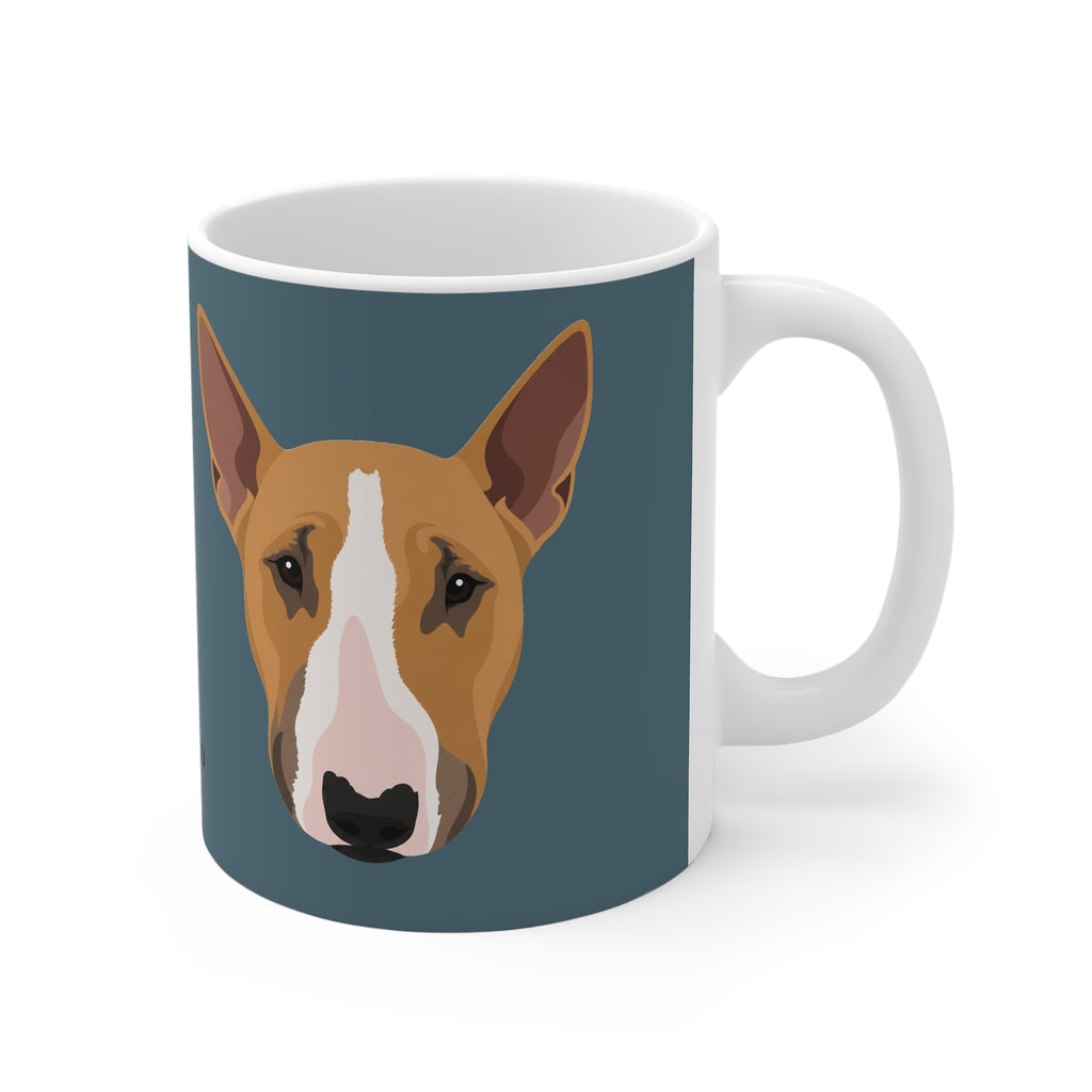 Bull Terrier Mug - Bunty - Slate Blue