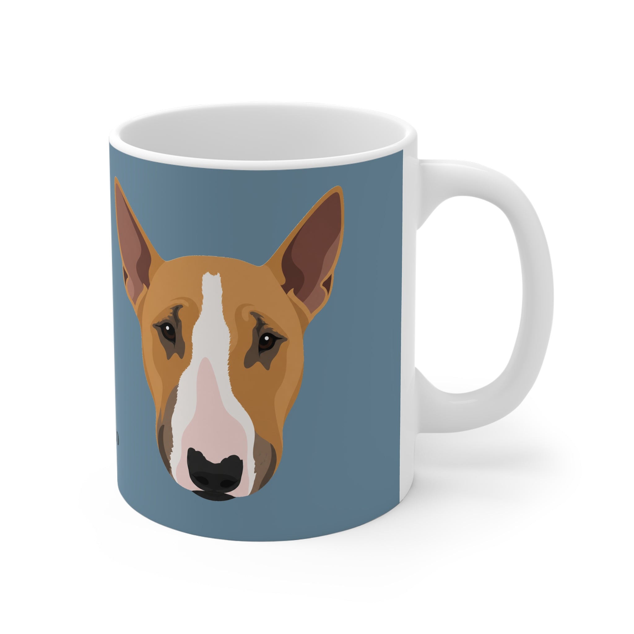 Bull Terrier Mug - Bunty - Dusty Blue