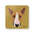 Bull Terrier Cork Coaster Set (4 Pack) - Bunty - Mustard