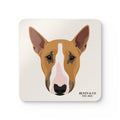Bull Terrier Cork Coaster Set (4 Pack)  - Bunty - Warm White