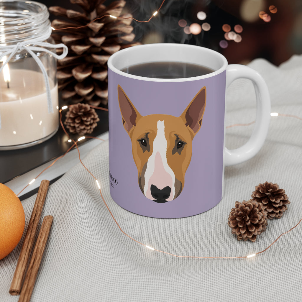 Bull Terrier Mug - Bunty - Lavender