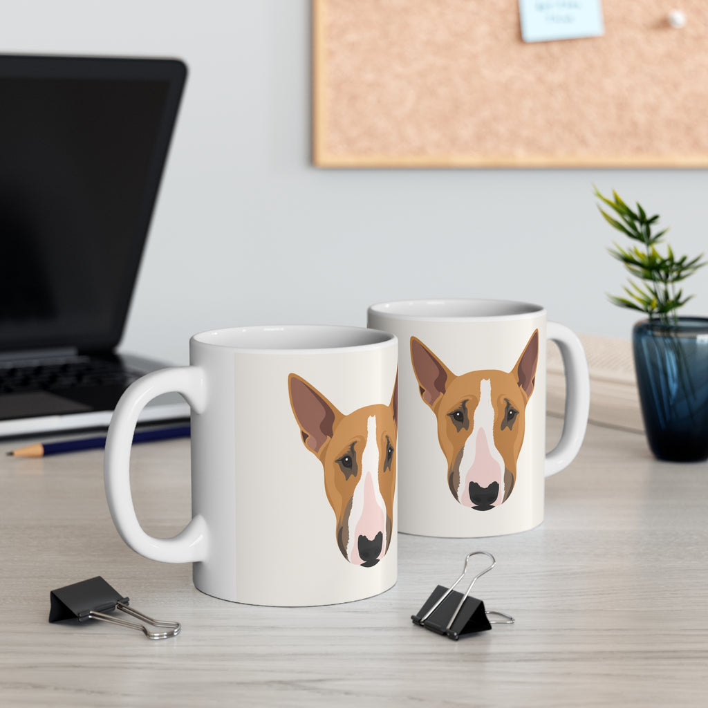 Bull Terrier Mug - Bunty - Warm White