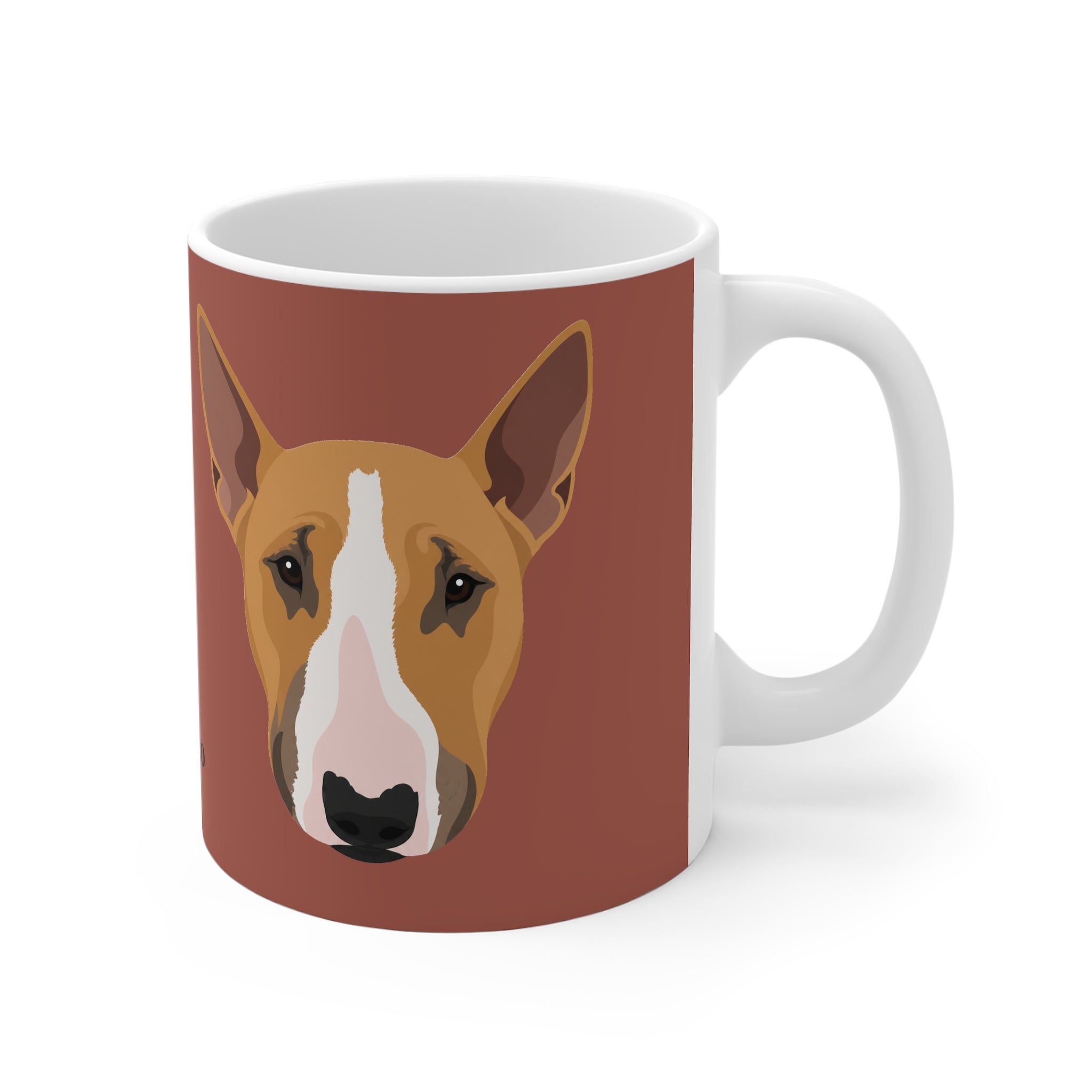 Bull Terrier Mug - Bunty - Brick Red